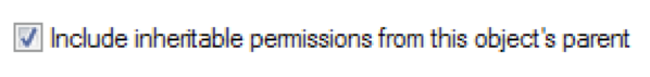 図9 このボックスをオフにすることによって、継承されたアクセス許可を削除
