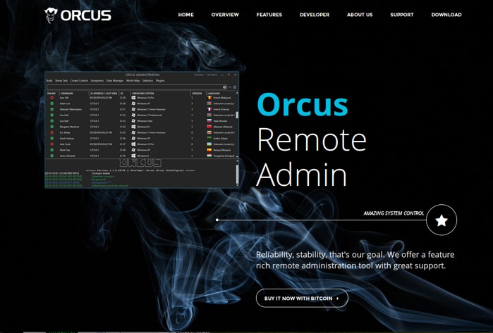 図5: Orcus Webサイト