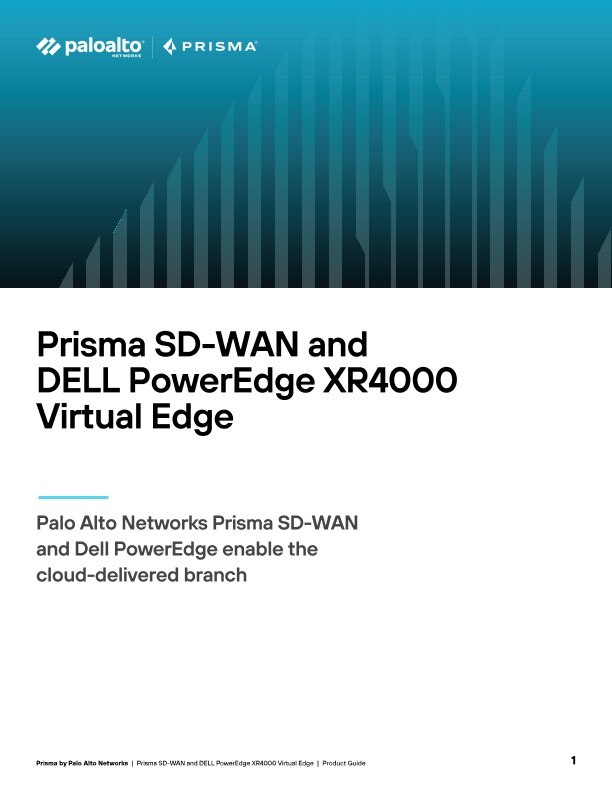 Prisma SD-WAN & DELL PowerEdge XR4000 Virtual Edgeガイド
