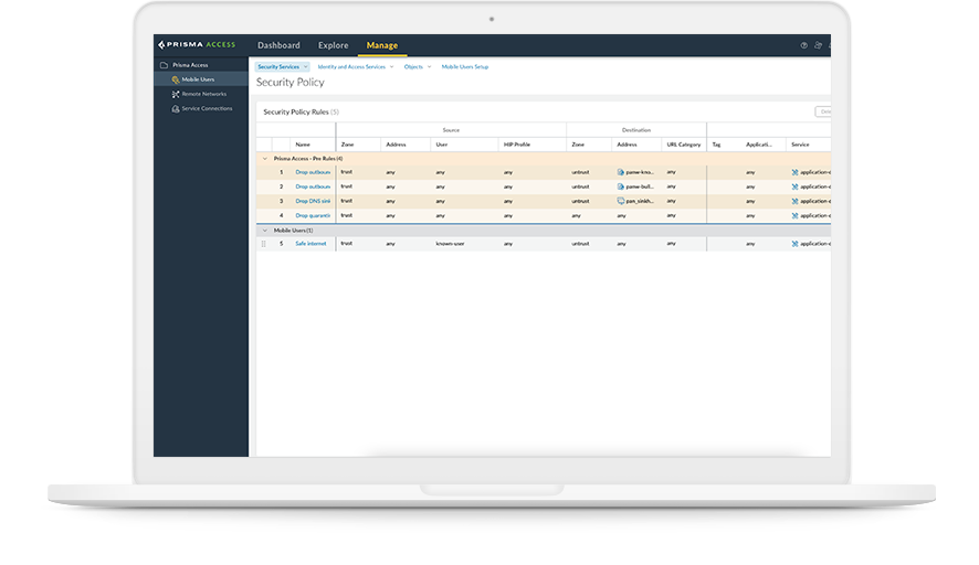 SSEはFWaaSを使用して、複数のソース(オンプレミスまたはクラウド)からのトラフィックを集約します。