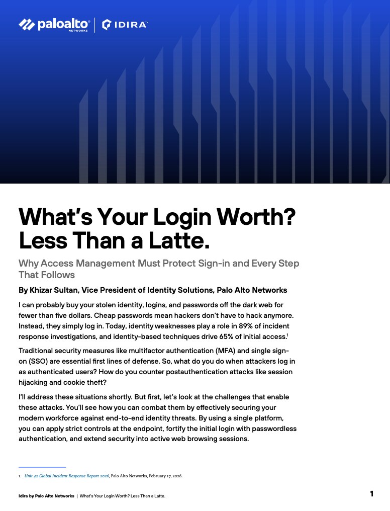 What’s Your Login Worth? Less Than a Latte			