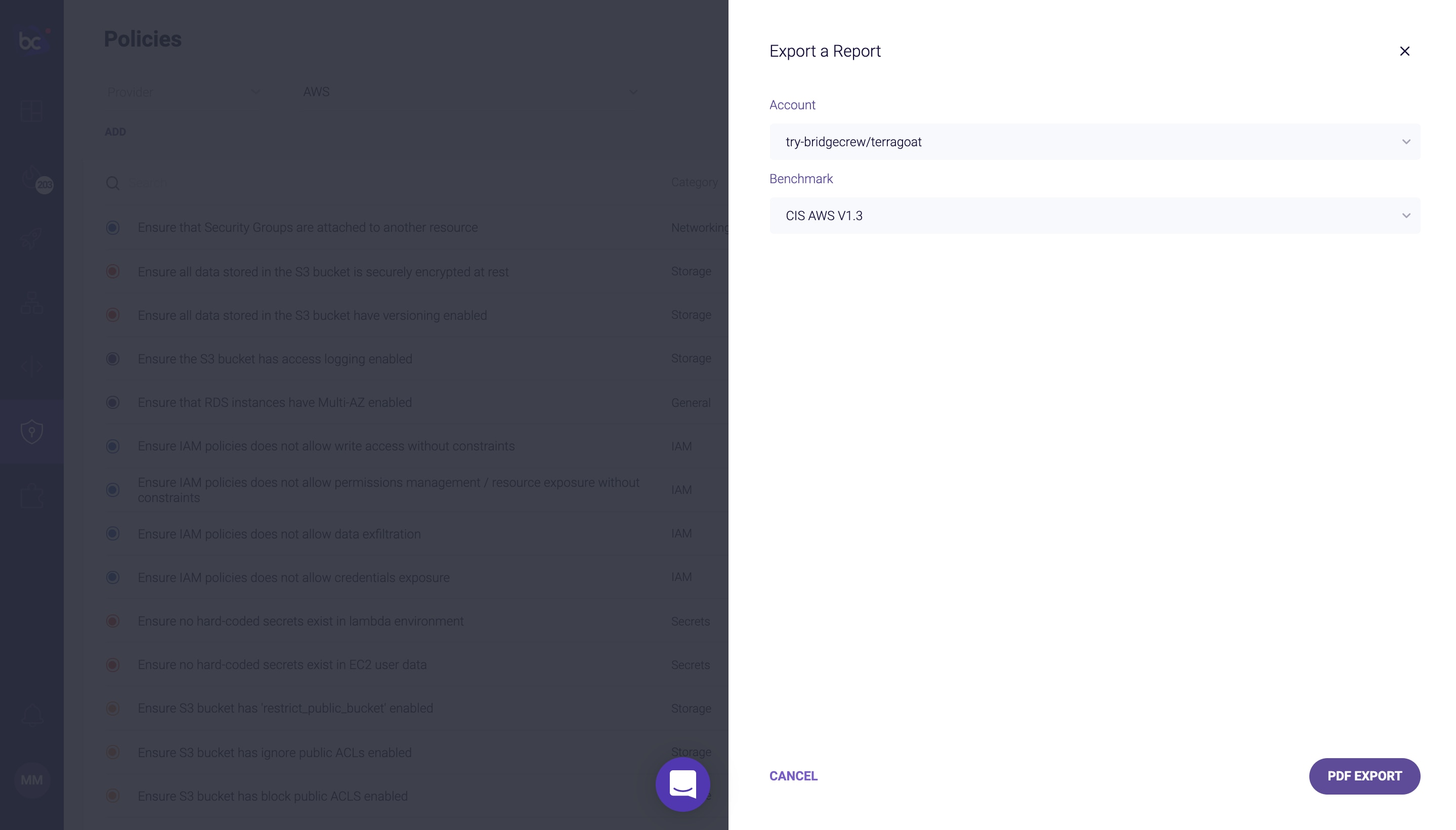 コンプライアンス ベンチマーク