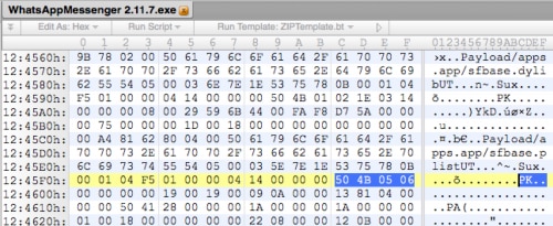 図2: PE実行ファイルに添付された2つのIPAファイル