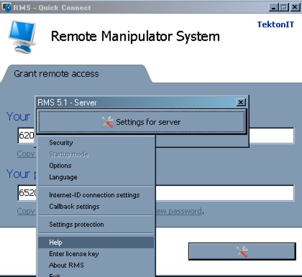 図1 Remote Manipulator Systemのインターフェイス