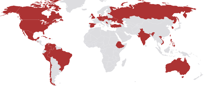 図 1: ホワイトリストに記述されている地域(情報源: BAE Systems)