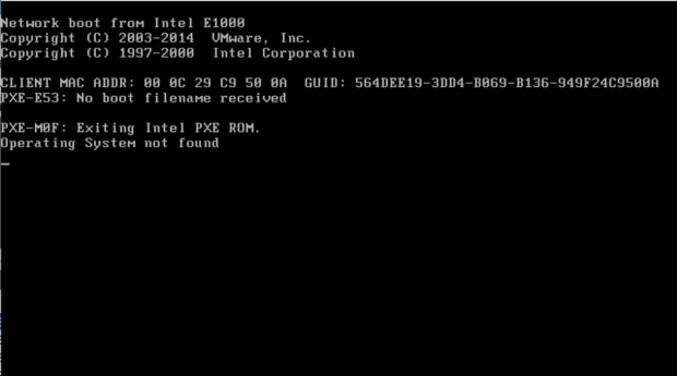 図6 オペレーティング システムを検出できなくなったシステム